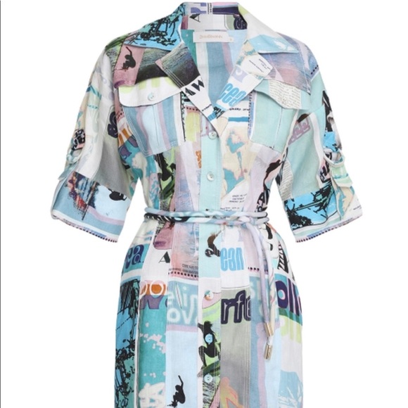 zimmermann glassy safari mini dress